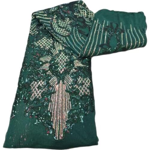 Good Material Design Fashionable Tulle Embroidery French Net Lace Fabric 20BZL-62403 with Sequins for Party Dress