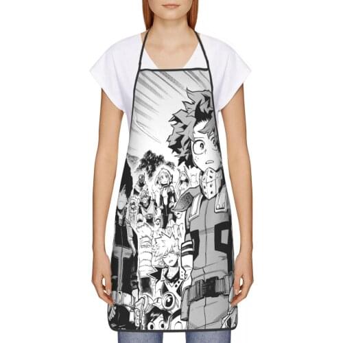 My Hero Kitchen oil resistant wreath Anime Harajuku kitchen apron Cooking accessories for Women 72*52cm