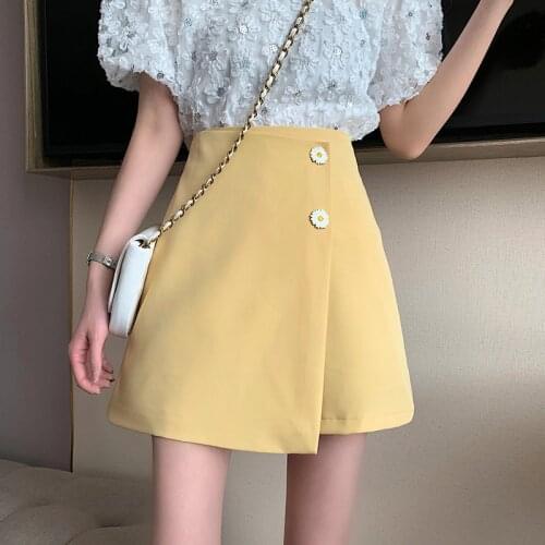 Summer Solid Pleated Women Skirt Harajuku Sweet Mini High Waist A-Line Skirt Casual Street Hip-Hop student Short Skirt