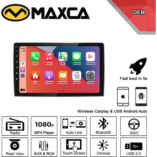 MAXCA OEM 2 din Wireless Carplay Android auto radio for Toyota Honda Nissan Suzuki Mazda VW Skoda Hyundai Kia Multimedia Player