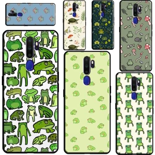 Cute Cartoon Frog Collage Phone Case For OPPO A5 A9 A31 A53 2020 A52 A72 A15 A83 A91 A1K A5S Reno2 Z Find X2 X3 Pro