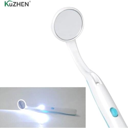 Reusable Novelty Women Beautys Oral Health Care Bright Durable Dental Mouth Mirror with LED Light