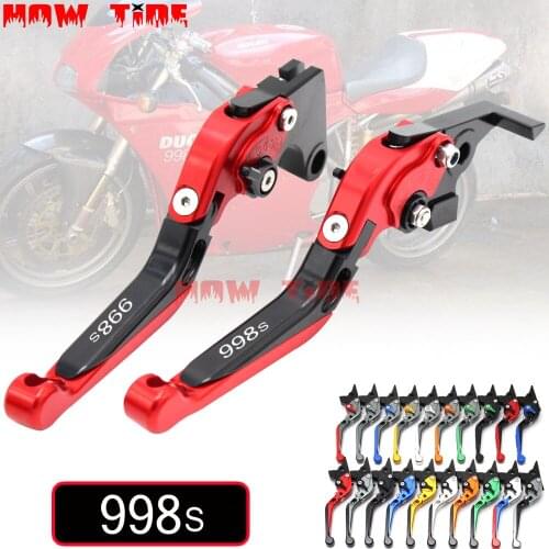 Motorcycle Folding Extendable CNC Moto Adjustable Clutch Brake Levers For DUCATI 998S 998 S 1999 2000 2001 2002 2003