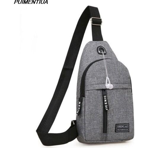 Men Shoulder Bags Canvas Waist Packs Sling Fanny Bag Crossbody Outdoor Casual Sport Chest Daily Phone Purse Messenger Bag Bolsa