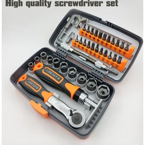 38-In-1 Labor-Saving Ratchet Multi Tools Screwdriver Set Household Combination Screwdriver Toolbox Hardware Hand Tools Sets