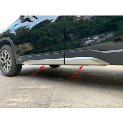 Car Door Body Door Sill Side Frame Cover Trims Moulding For 2019-2021 Subaru Forester Steel 4PCS