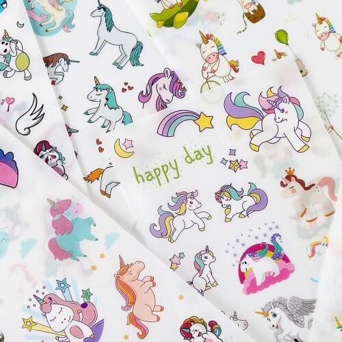 6 Sheet/set Cute Unicorn Stickers Korean Sticker Scrapbooking Adhesive Decoration for Album Diary Happy Days Girl Gift EJ942