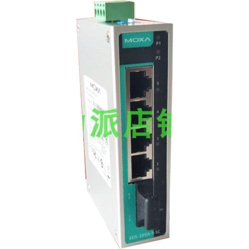 New Original Spot Photo For MOXA EDS-205A-S-SC-T 1 Optical 4 Electric Single-Mode Unmanaged Switch, Wide Temperature
