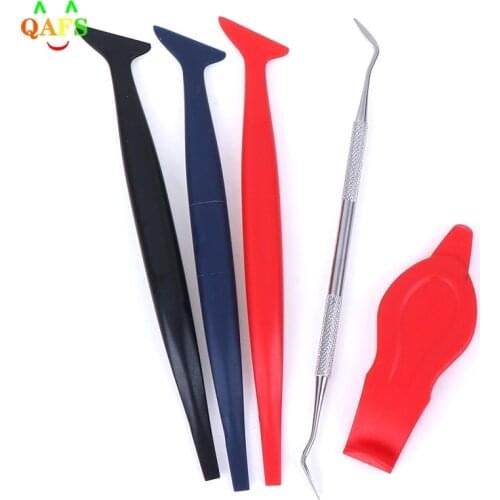 New 5pcs Car Stickers Hardness Wrap Vinyl Tools exterior accessories Micro Squeegee Scraper car Micro Gasket Squeegee