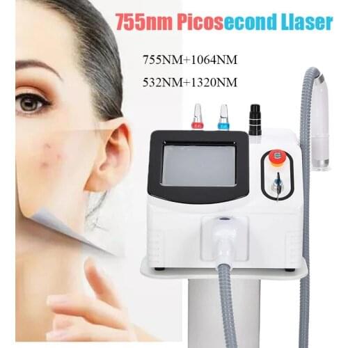 Portable Picosecond Laser Beauty Machine Tattoo Pigment Eyebrow Removal Q Switched Pico Laser Beauty Equipment Carbon Peel
