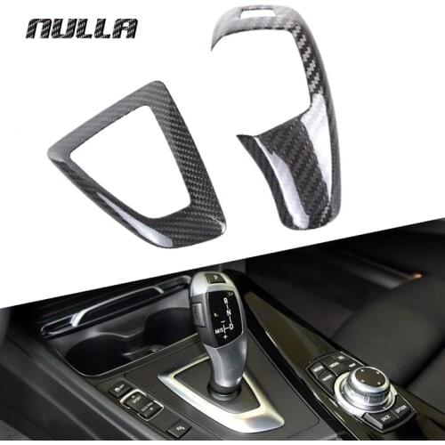 NULLA Carbon Fiber Refit Gear Shift Panel Frame Stickers Shifter Knob Cover Decorations BMW 1 2 3 4 5 Series F20 F30 F31 F34 F32