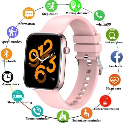2021 Fashion Women Smart Watch Men Real-time Activity Tracker Heart Rate Monitor Sports Ladies Smart Watch Men For Android IOS