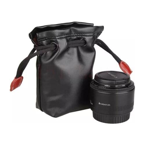 Camere Lens Bag (S) Imitation Leather + Tomentum Protective Case Fits for EF 50mm f/1.8 II & AF 50mm f/1.8D Lens Accessories