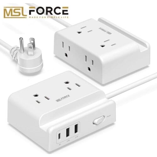 Smart Power Strip with USB C charger US outlet Electrical Socket Plugs Adapters hub surge protector for phone home office charge