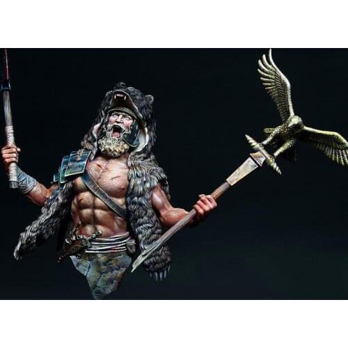 Unassambled 1/12 ancient warrior man bust (NO BASE ) Resin figure miniature model kits Unpainted