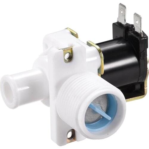 Uxcell 1pc G3/4 Thread 15mm Barb Plastic Water Electric Solenoid Valve Normally Closed N/C Pressure Water Inlet Flow Switch