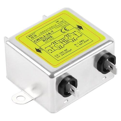 Insert Connection Single-Phase High Performance EMI AC 220V Dual-stage CW3L2-3A/6A/10A/20A-T Power Filter