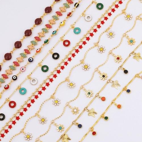 WHSOK 1M/Lot Necklace Accessories/Copper Chain/Oil Drop/Hand Made/Multi shape/DIY Bracelets Making/Jewelry Findings & Components