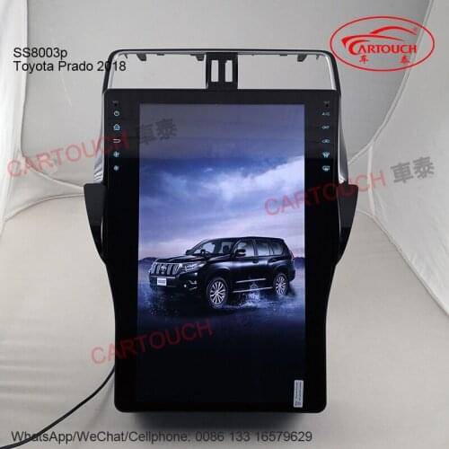 16" Vertical Screen Tesla Style Android Car DVD Radio GPS Multimedia Player for Toyota Prado 2018 with Radio RDS Bluetooth