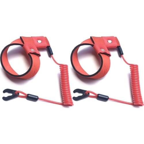 Universal Safety Boat Motor Lanyards 2Pcs Stop Kill Safety Lanyards Cord Belt
