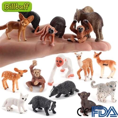 2021 Simulation Wild Animal Simulation Figure Deer Monkey Fox lion Educational Toy for Children Toy Figure Collection Toy Gift