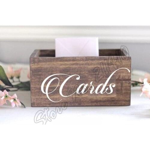 4pcs/set Wedding Card Box Sticker Wedding Sign Reception Decor Engagement Party Wall Sticker B301