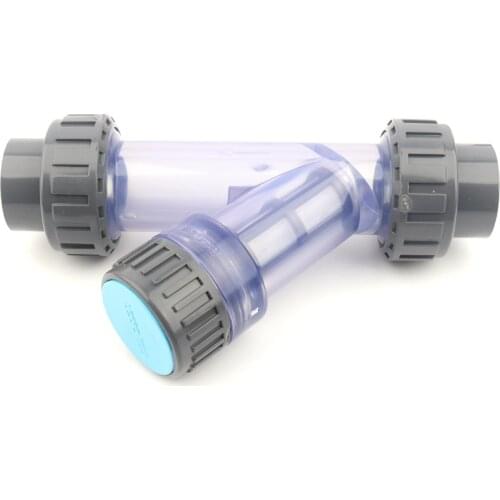 40mm Y-Type Transparent Plastic Filter Micro Irrigation System Water Pipe Filter Fish Tank Aquarium Visible PVC Pipeline Filters