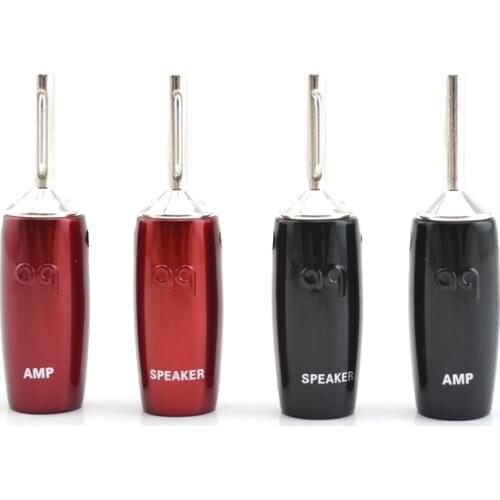 4ps hi-end AQ 500 Series pure copper plug silver plated Banana Connectors plugs