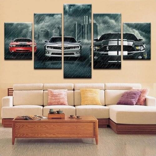 5 PCS 5D Diy Diamond Painting New Arrival Full Square Round Cross Stitch Mosaic Diamond Embroidery Car And City Building ZP-1841