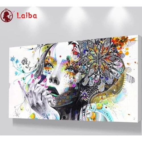 Diamond Painting Abstract art, painted woman Rhinestone 5D DIY Diamond Embroidery,Cross Stitch,diamond Mosaic Sale