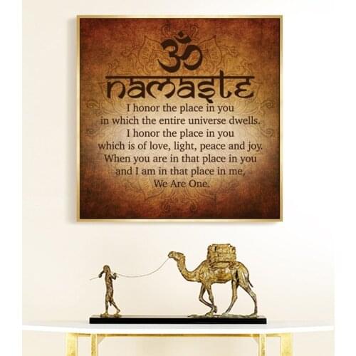 Buddhist Inspirational Quotes Posters and Prints Wall Art Canvas Painting Classical Buddhist Scriptures Pictures for Living Room