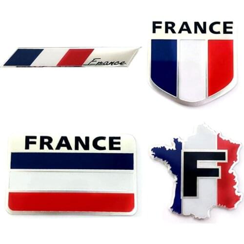 Aluminum Alloy France National Emblem French Flags Badge Car Stickers Automobiles Motorcycles Auto Tail Trunk Decor Accessories