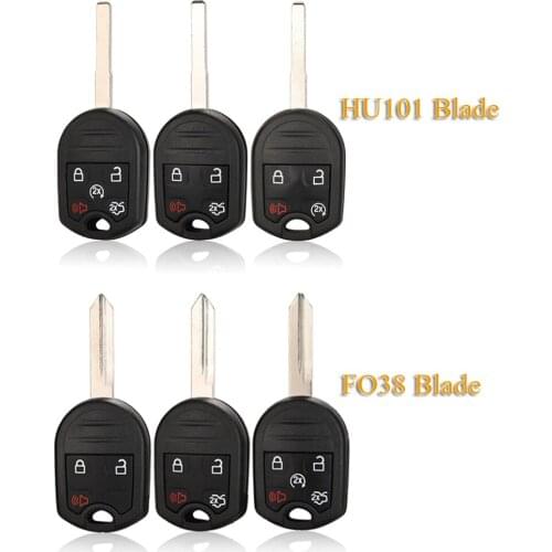 Kutery 3/4/5 Buttons Replacement Remote Car Key Shell Case Fob For Ford Edge Explorer Ranger Windstar Expedition Mustang