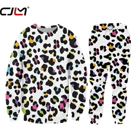 CJLM 3D Hoodie Sweatshirt Men/Women 2020 Leopard custom Coat Hoodies Sweatshirts+Sweatpants Suit Winter Print Hooded Pullover