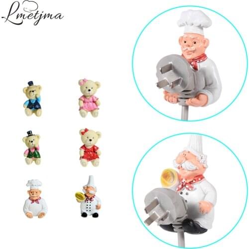 LMETJMA Creative Power Plug Holder Kitchen Self Adhesive Wall Plug Holder Key Plug Hanger Hook The Goods For Kitchen KC0033