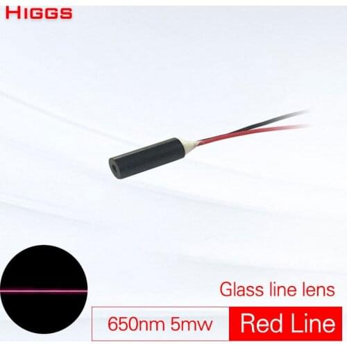 Small size 650nm 5mw red line laser module Glass line lens DC 3V 5*16mm laser marking level production locator