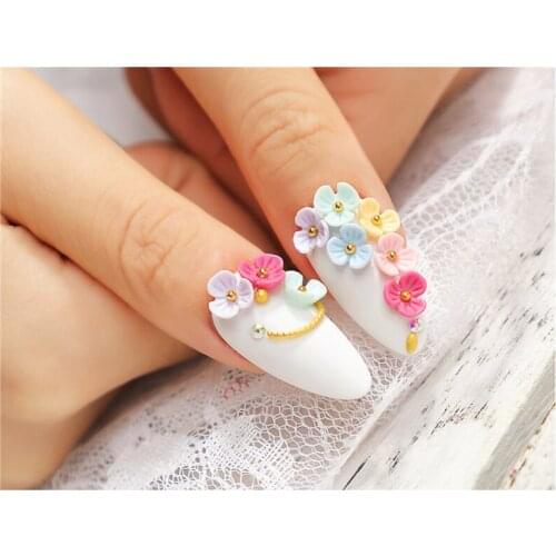 Manicure Supplies 3D Shell Flower Golden Steel Ball Mixed Set Nail Accessories DIY Design Fashion Nail Art Decoration Tools