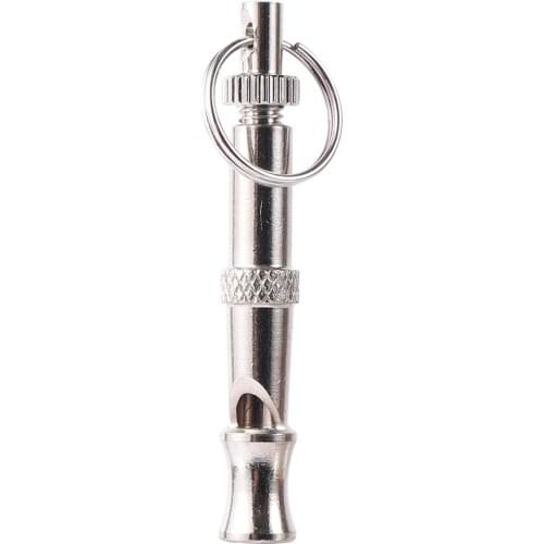 Metal animal training whistle Metal Dog Puppy Whistle Ultrasonic Adjustable Sound Key Training Sound Whistle With Keychain 1 Pc