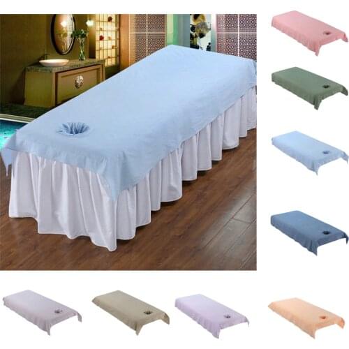 Durable Massage Table Sheet Set Acupuncture Massage Table Bed Fitted Pad Cover Sheet with Face Breath Hole for Beauty Salon SPA