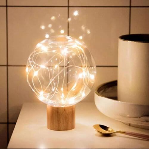 Star Night Light Moon USB Charging Bedroom Bedside Ball Log Childrens Room Night Light Led Night Light Wood Base Holiday Gift