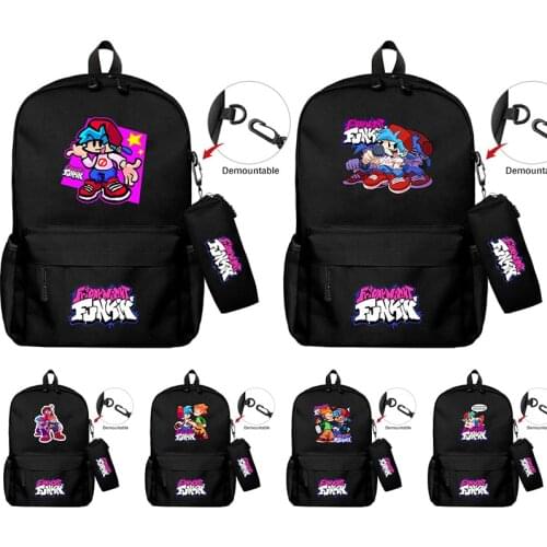 Game Friday Night Funkin Backpacks Boy Girls With Pencil Case Cosplay School Bags School Bagpack Teengaer Mochila Back To School