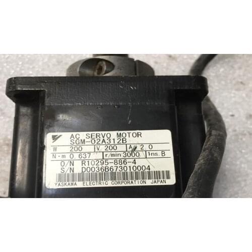SGM-02A312B , servo motor , used in good condition . 80% appearance new , good working , free shipping