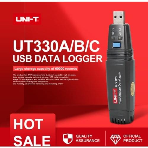 High-Precision UT330A/UT330B/UT330C USB Datalogger 60000 Sets Data Storage Temperature Humidity Pressure Monitoring and Record