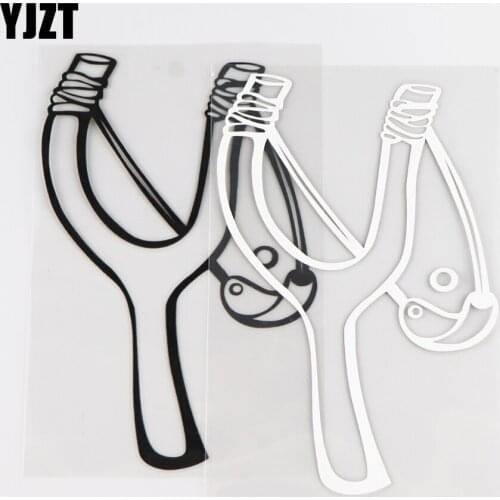 YJZT 16.8CM×10.0CM Fashion Vinyl Decal Personalized Creative Car Stickers Interesting Weapons Catapult Stickers 1C-0079