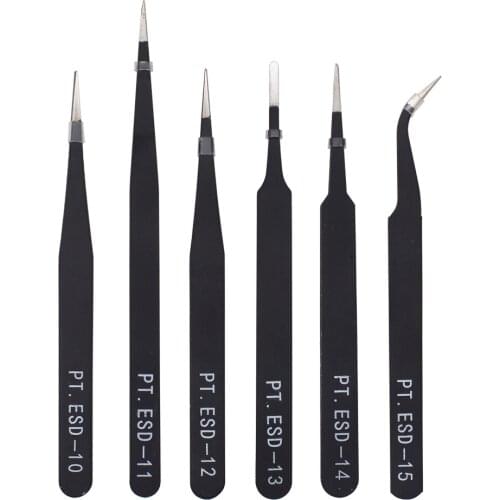 1.0mm Fashion Nail Art Acrylic Gel Picking Tool Rhinestones Gem Decor Black Eyelash Tweezers DIY hand clip