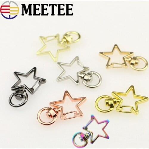 10/20pcs 8mm Keychain Metal Buckles Lobster Clasp Hooks for Key Ring Trigger Clips Clasp DIY Hardware Accessories