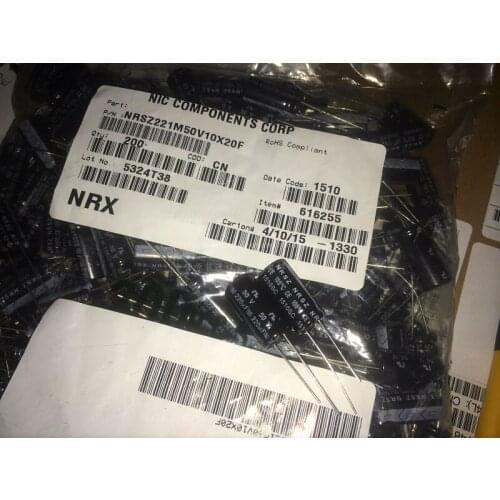 10pcs 220uF 50V Japan NIC NRSZ Series 10x20mm Very Low Impedance 50V220uF Aluminum Electrolytic capacitor