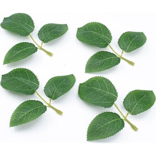 10pcs Home decoration accessories diy gifts box silk roses leaf christmas Leaves artificial plants decorative flowers wedding