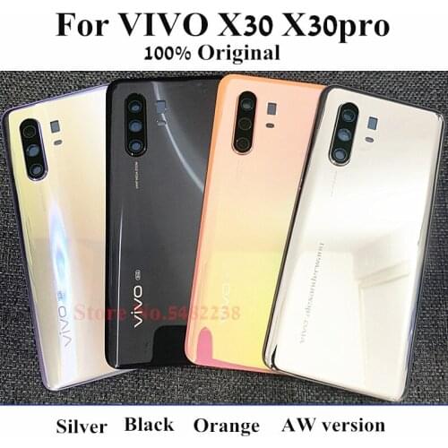 100% Original battery cover For VIVO X30 X30Pro Back Housing door Cover Rear case With camera lens Replacement Parts