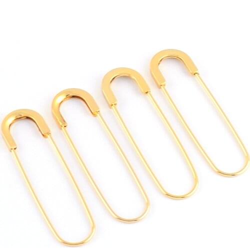 79mm Gold Safety pins Coiless Safety Pins Larger Safety Pins Kilt Pins Broochs letter Bar Pins Apparel Accessories DIY Sewing
